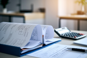 dossier-documents-electriques-calculatrice