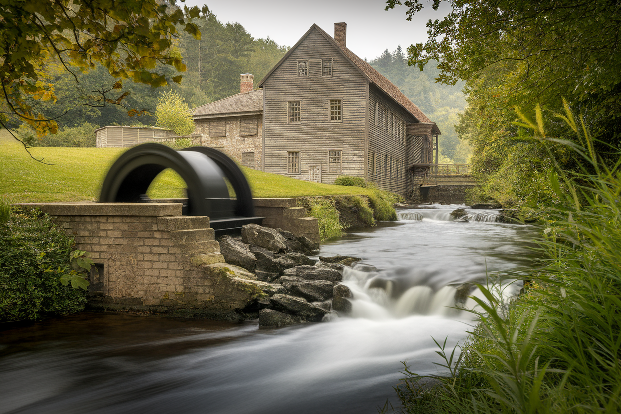 moulin-roue-ruisseau-verdure-foret