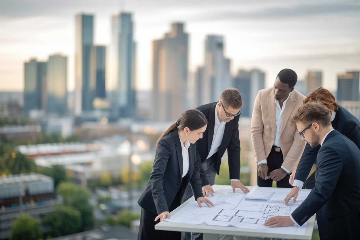 professionnels-table-plans-immobilier-ville