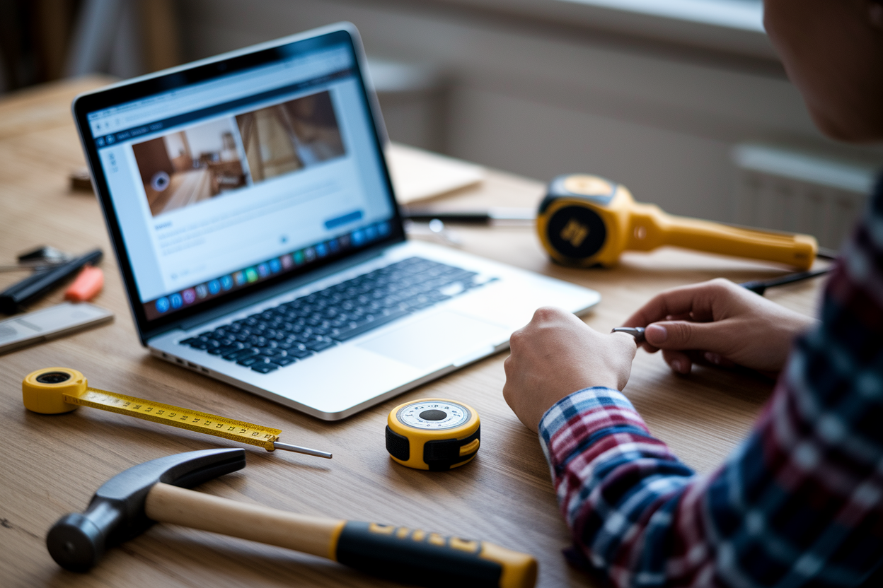 personne-table-outils-bricolage-ordinateur